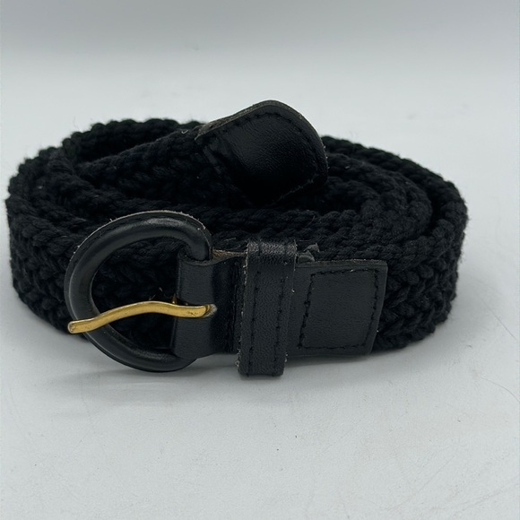 Black adjustable fit fabric belt - Picture 1 of 3
